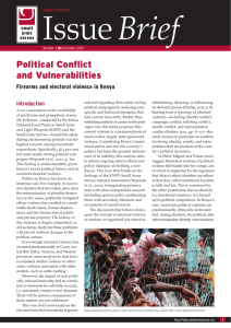 Political Conflict and Vulnerabilities