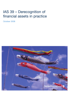 IAS 39 – Derecognition of financial assets in practice