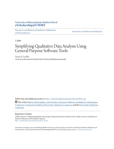 Simplifying qualitative data analysis using general purpose software