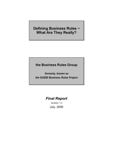 Defining Business Rules ~ What Are They Really?