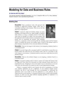 Modeling for Data and Business Rules