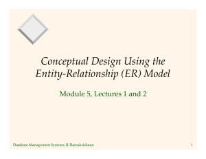 Conceptual Design Using the Entity-Relationship (ER) Model