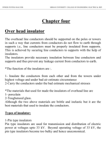Chapter four Over head insulator