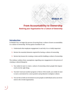 From Accountability to Ownership