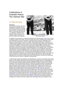 Celebrations in Australia History: The Vietnam War