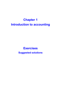 Chapter 1 Introduction to accounting Exercises