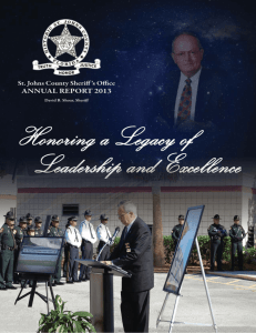 2013 annual report.indd - St. Johns County Sheriff's Office