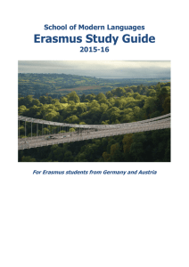 Erasmus Study Guide - University of Bristol