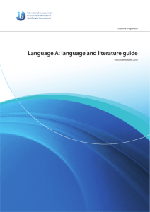 Language A: language and literature guide