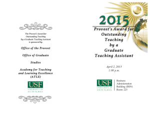 (ATLE) Provost's Award for Outstanding Teaching by a Graduate