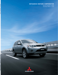 Annual Report 2005 - Mitsubishi Motors