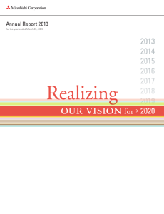 OUR VISIONfor > 2020 - Mitsubishi Corporation