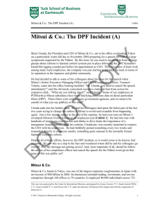 Mitsui & Co.: The DPF Incident