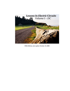 Lessons In Electric Circuits, Volume I -- DC