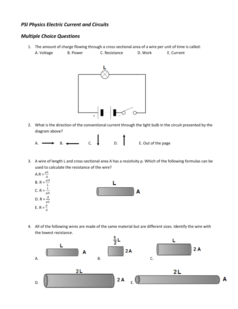 psi-physics-electric-current-and-circuits-multiple-choice-questions