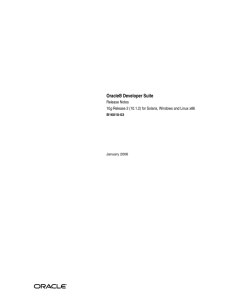 Oracle® Developer Suite
