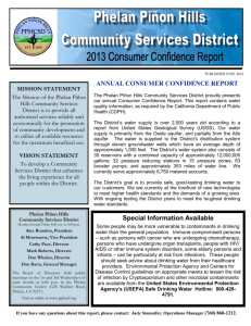 2013 Consumer Confidence Report - Phelan Piñon Hills Community