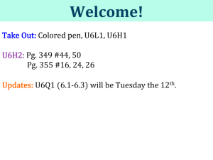 6.2 Linear and Angular Velocity