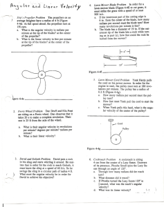 Linear and Angular Velocity Worksheet w/Answers