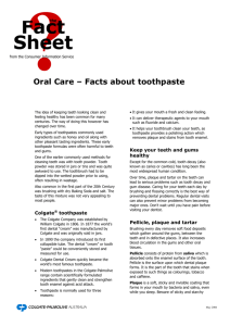 Facts about toothpaste