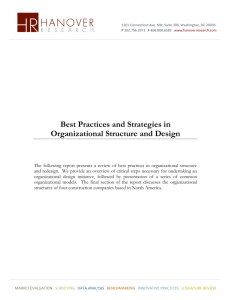 Best Practices and Strategies in Organizational Structure and Design