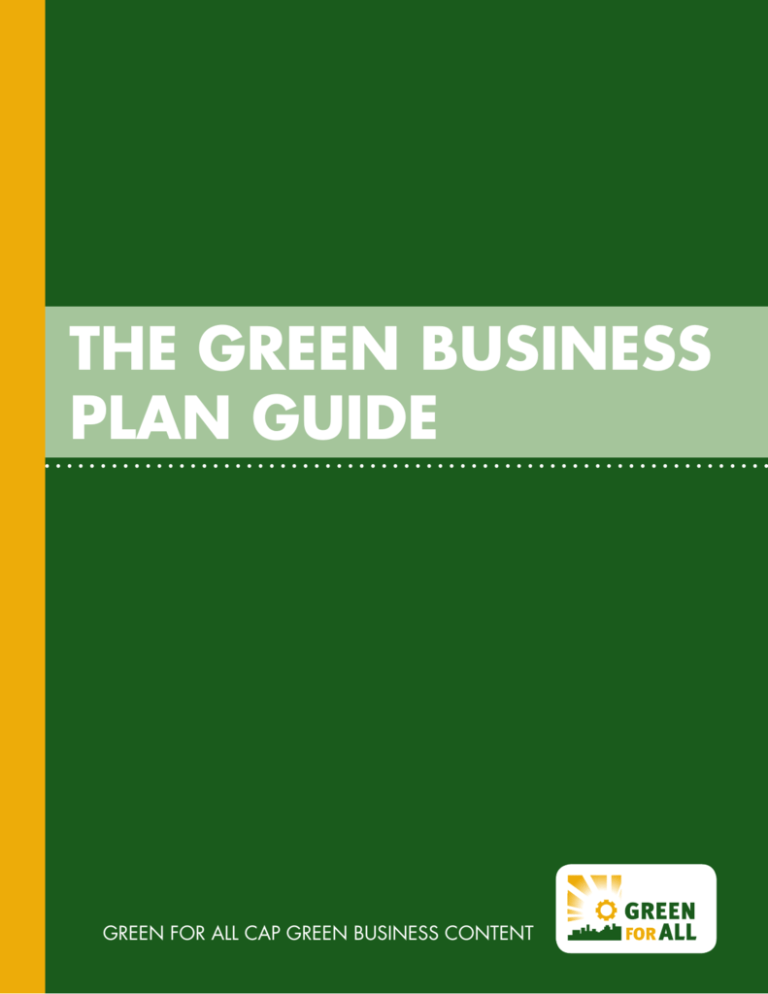what is a green business plan