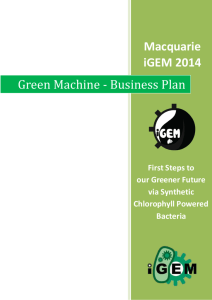 Green Machine - Business Plan