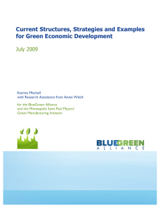 Current Structures, Strategies and Examples for Green Economic