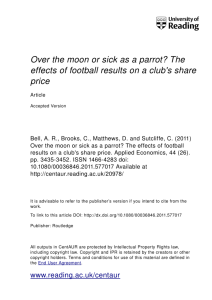 Over the moon or sick as a parrot? The effects of football