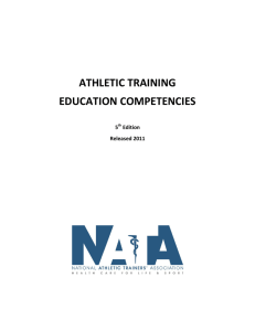 athletic training education competencies