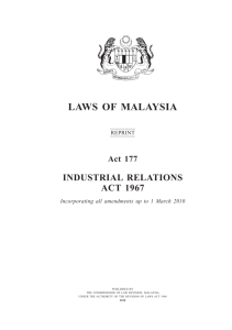 Industrial Relations Act 1967