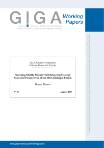 Emerging Middle Powers' Soft Balancing Strategy