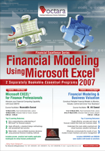 Microsoft EXCEL® for Finance Professionals Financial