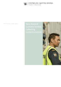 New Zealand Customs Service: Collecting customs revenue