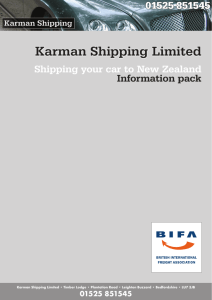 NZ | Info Pack  - Karman Shipping Ltd.