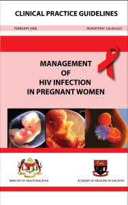 Management of HIV in Pregnant Women