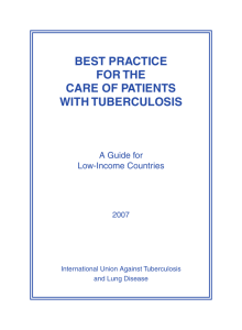 Best Practice for the Care of Patients with Tuberculosis