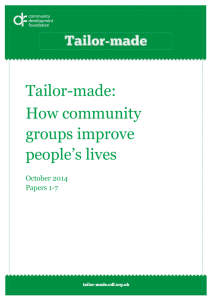 Tailor-made: how community groups improve people's lives (full