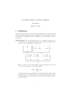 A Crash Course in Linear Algebra