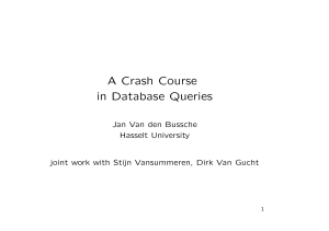 A Crash Course in Database Queries