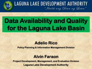 Data Availability and Quality for the Laguna Lake Basin