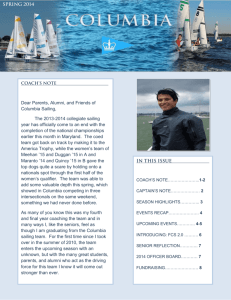 Spring 2014 - Columbia University Sailing Team