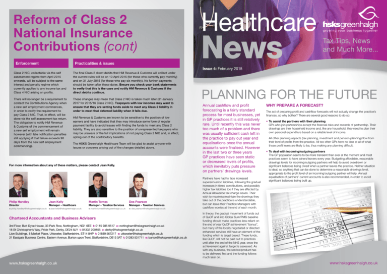 Planning For The Future Reform Of Class 2 National Insurance