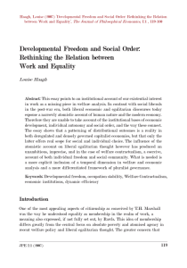 Developmental Freedom and Social Order: Rethinking the Relation