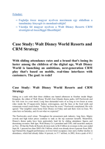 Case Study: Walt Disney World Resorts and CRM Strategy