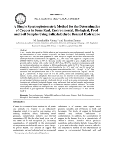 A Simple Spectrophotometric Method for the Determination of