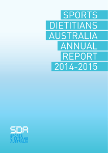 SPORTS DIETITIANS AUSTRALIA ANNUAL REPORT 2014-2015