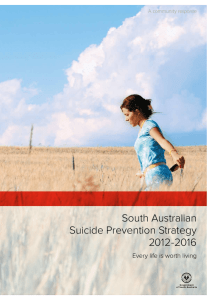 South Australian Suicide Prevention Strategy 2012-2016