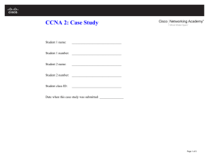 CCNA 2: Case Study