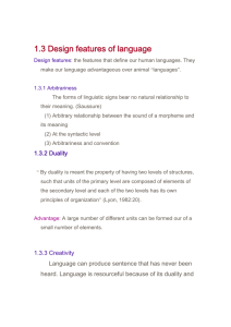 1.3 Design features of language